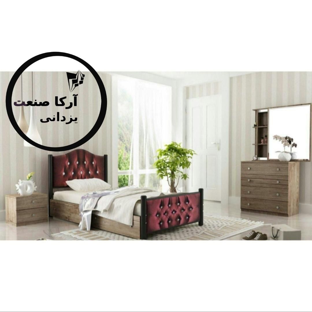 تخت خواب فلزی یک نفره چستر مدل پریما (آرکا صنعت)|تخت و سرویس خواب|مشهد, شهید آوینی|دیوار