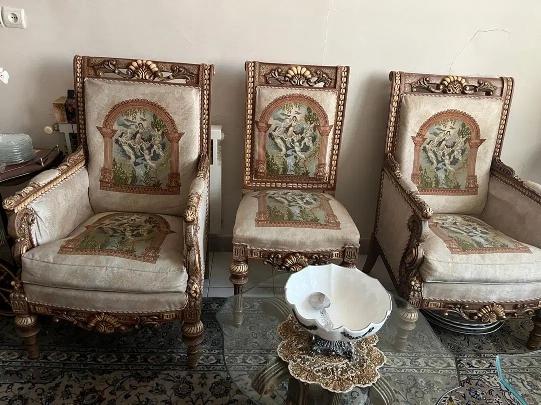 ست کامل مبل استیل مجلسی و میز ناهارخوری ۸ نفره|میز و صندلی غذاخوری|تهران, سید خندان (جلفا)|دیوار