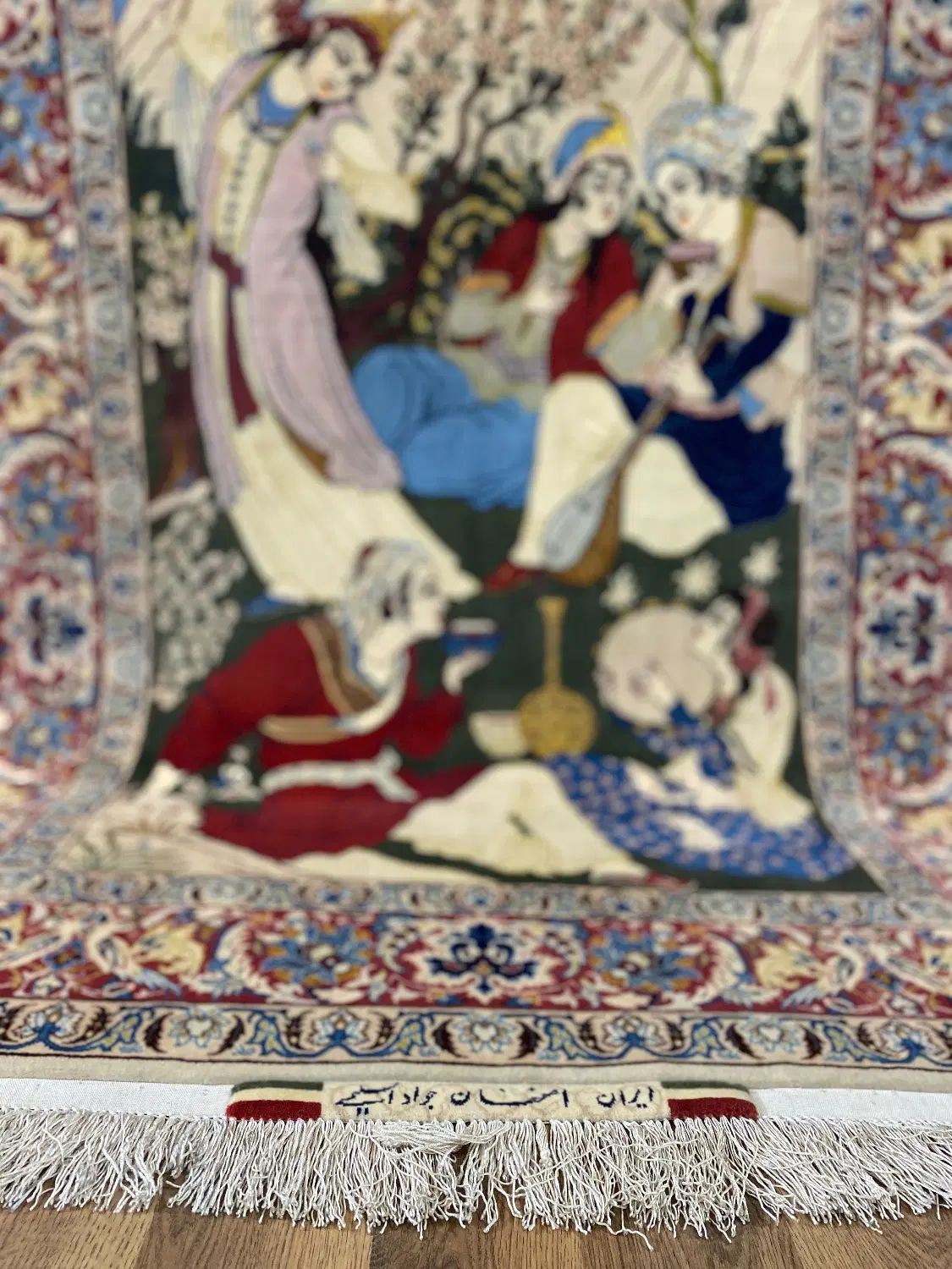 ذرع و نیم دستباف اصفهان تک خفت چله ابریشم مارکدا|فرش|تهران, افسریه شمالی|دیوار