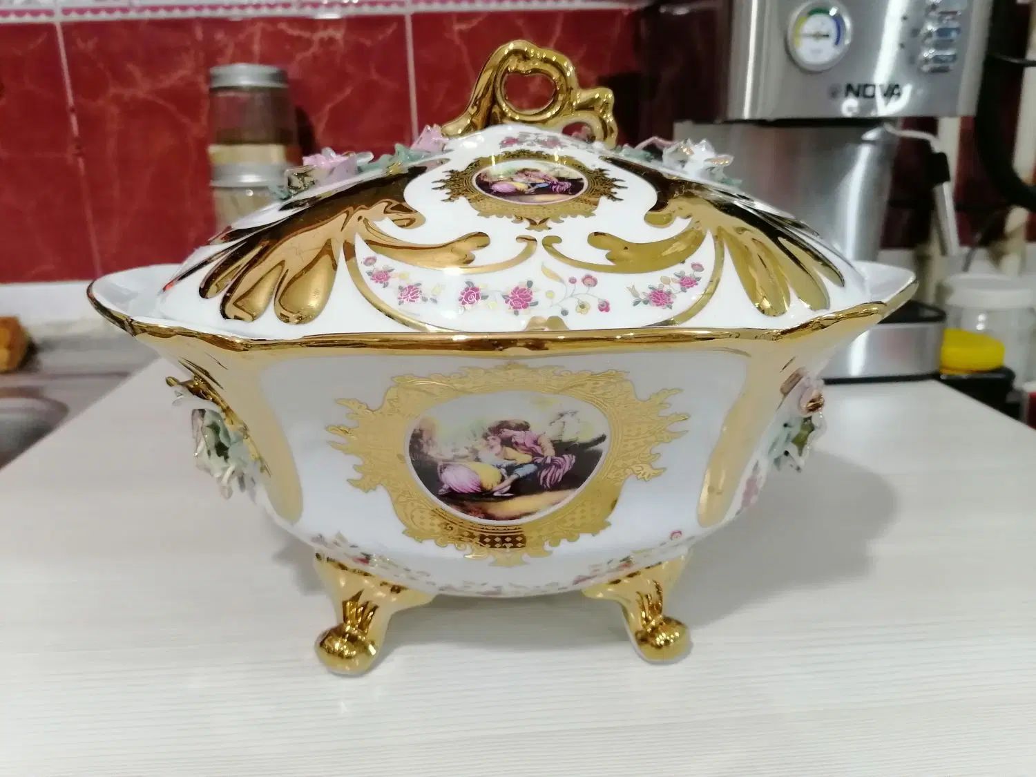 آجیل خوری یا شکلات خوری طرح لیلی و مجنون گل برجسته|ظروف سرو و پذیرایی|تهران, کوثر|دیوار