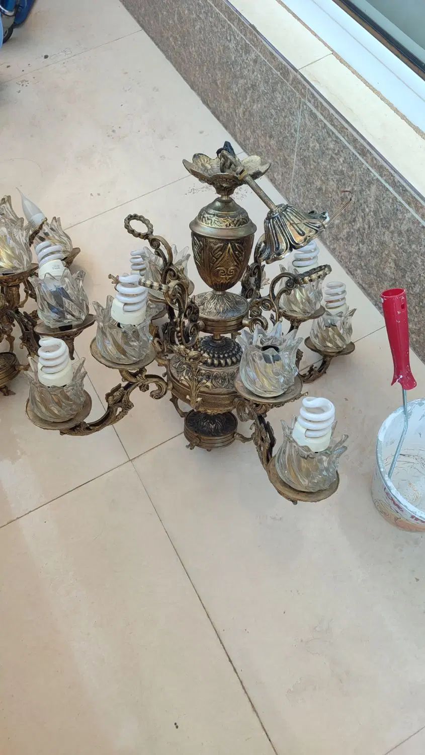 لوستر طرح برنز|لوستر و چراغ آویز|تبریز, |دیوار