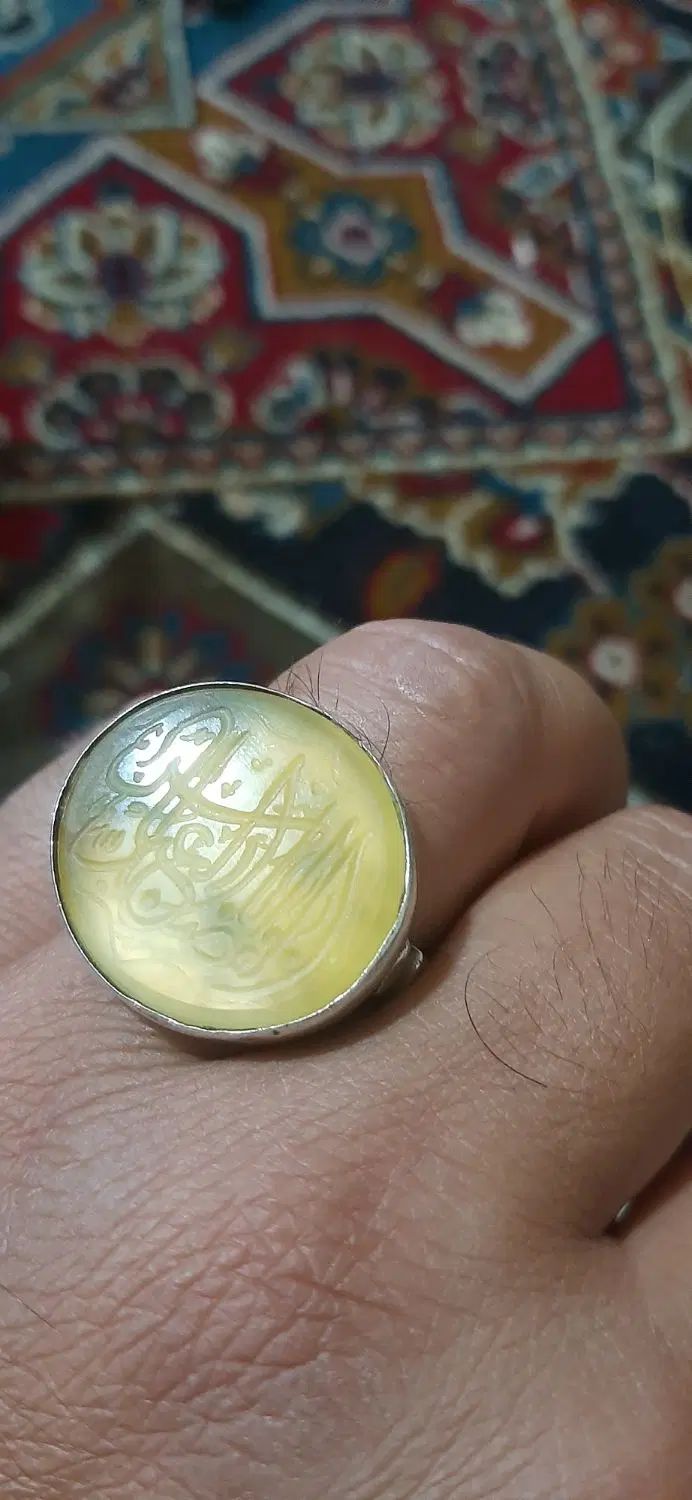 انگشتر عقیق زرد یمنی رکاب دست|جواهرات|تهران, شادآباد|دیوار