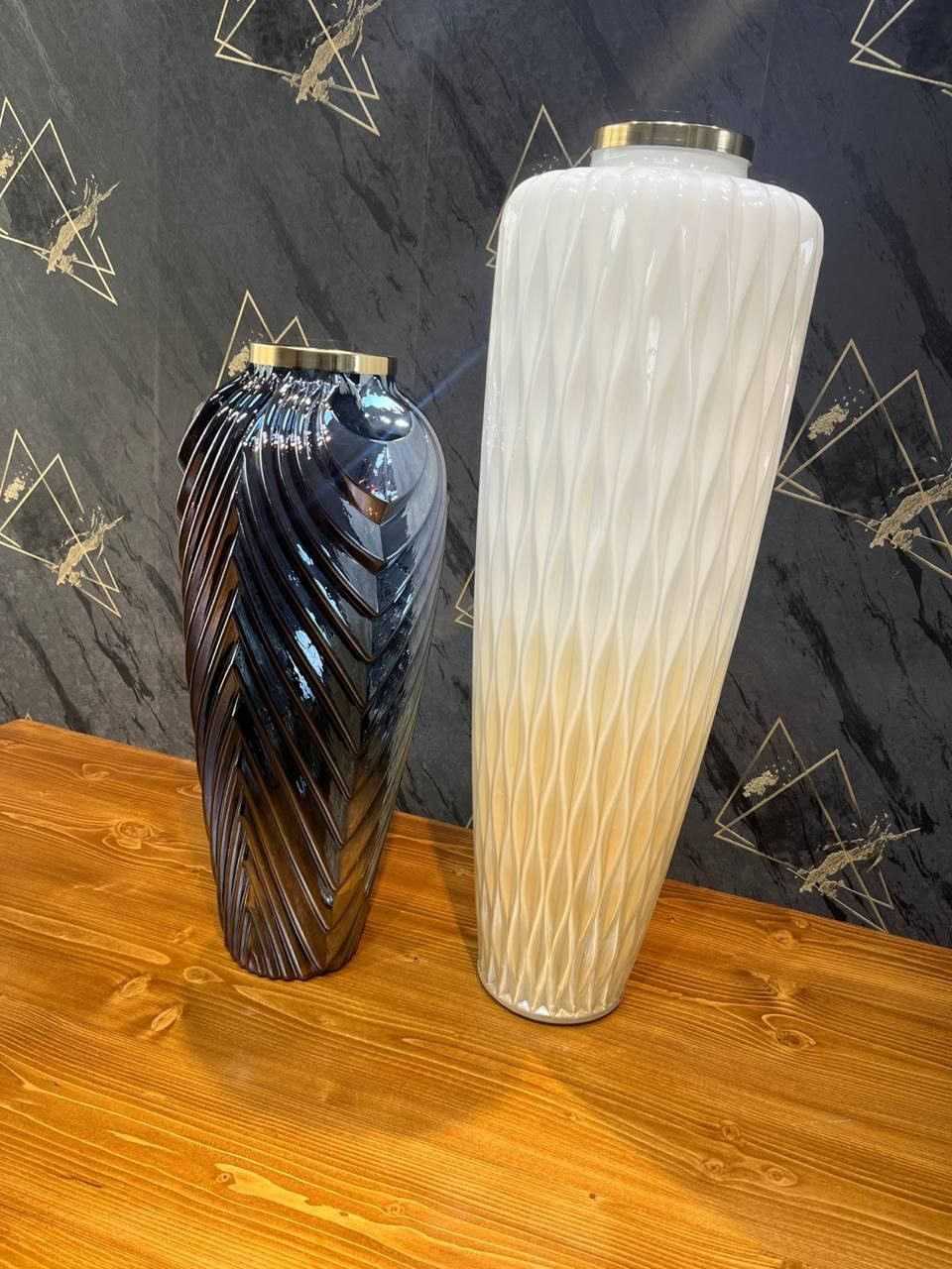 گلدان دکوری کادویی کنار سالنی  رومیزی  شیشه ای|صنایع دستی و سایر لوازم تزئینی|تبریز, |دیوار