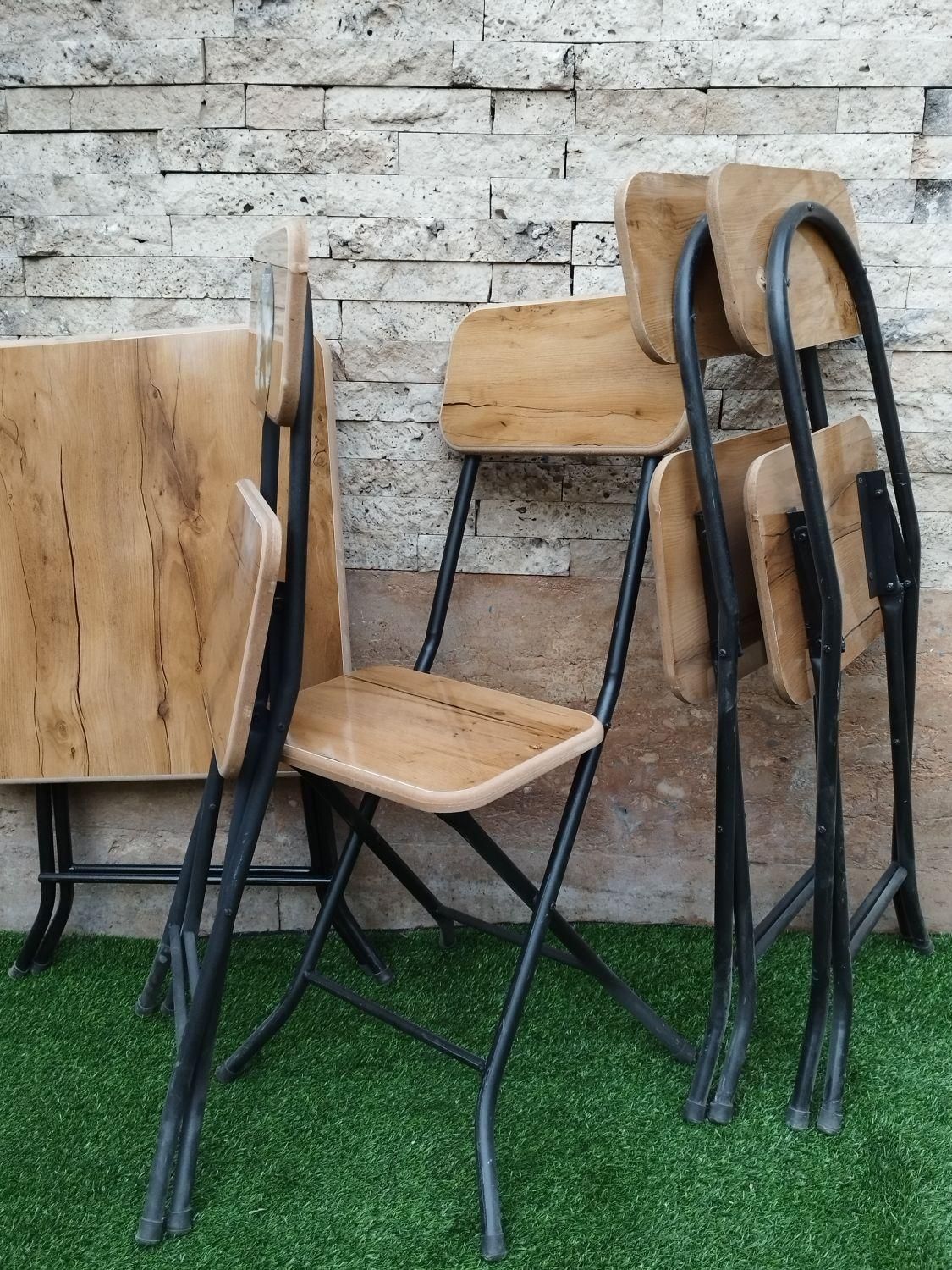 صندلی ام دی اف تاشو میز تاشو بالکنی ، باغی|صندلی و نیمکت|کرج, عظیمیه|دیوار