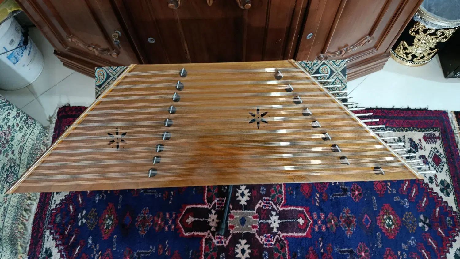 سنتور بامهر شاهین جدیدی همراه میز سنتور|سازهای سنتی|زاهدان, |دیوار