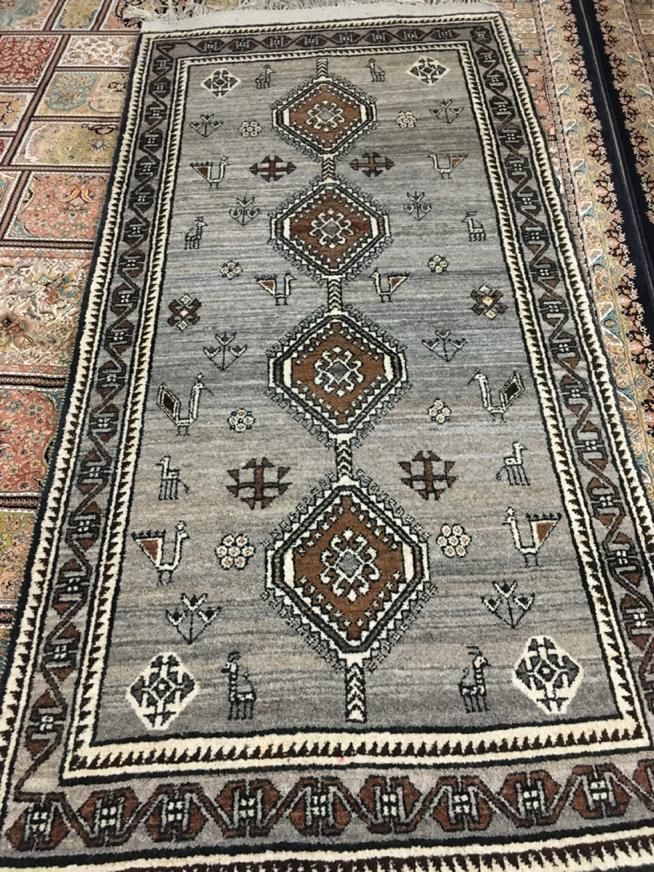 گبه دستباف قدیمی|گلیم، جاجیم، گبه|بندر گناوه, |دیوار