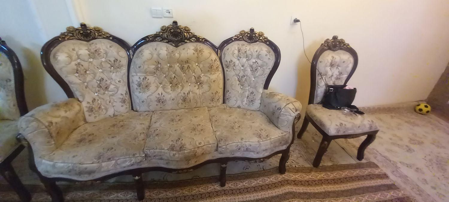 مبل سلطنتی 9نفره|مبلمان خانگی و میز عسلی|خاوران, |دیوار