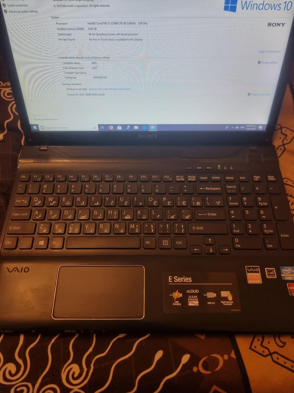 لپتاپ سونی vaio e series|رایانه همراه|اصفهان, پروین|دیوار