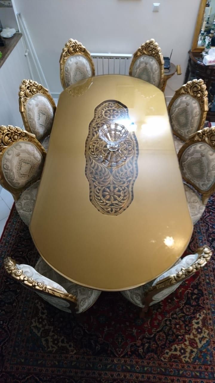 میز نهار خوری و مبل ۷ نفره استیل ودومیزبان|میز و صندلی غذاخوری|تهران, تهرانپارس غربی|دیوار