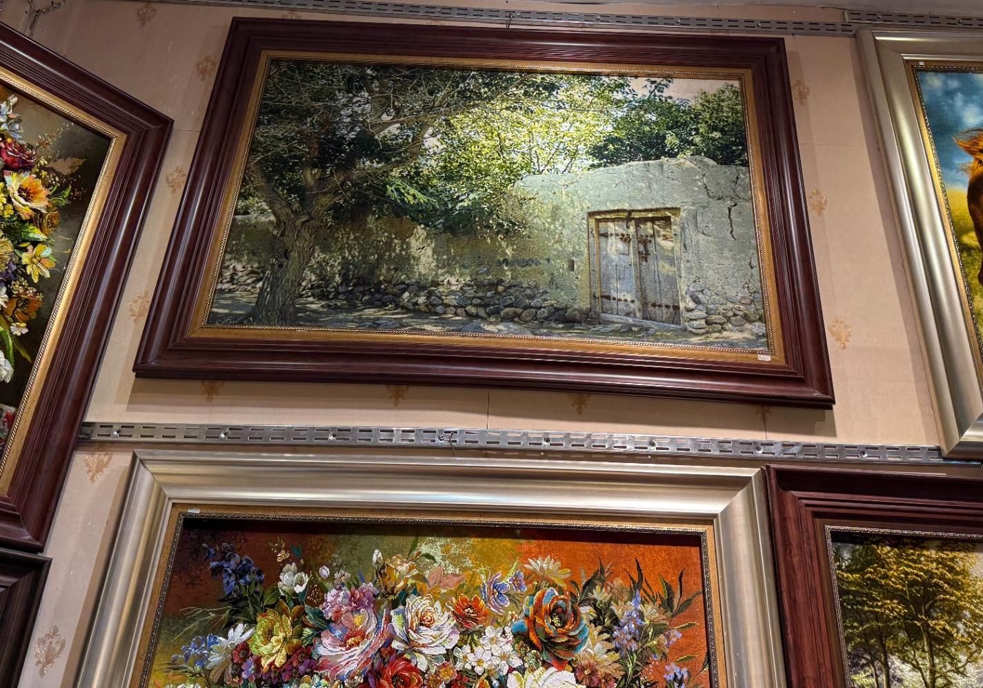 تابلو فرش دستباف منظره باغ گردو خیره کننده|تابلو فرش|تهران, بازار|دیوار