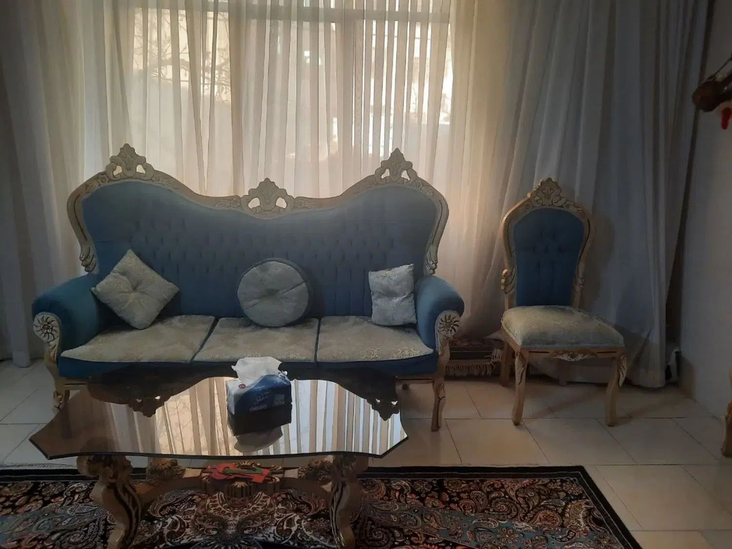 مبلمان ۸نفره بت پارچه ترک|مبلمان خانگی و میز عسلی|مشهد, شفا|دیوار