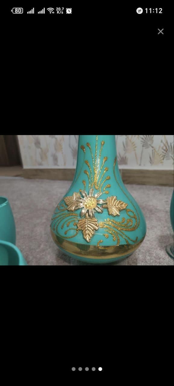 دکور فیروزه ای گل رز|صنایع دستی و سایر لوازم تزئینی|کرج, حسین‌آباد|دیوار