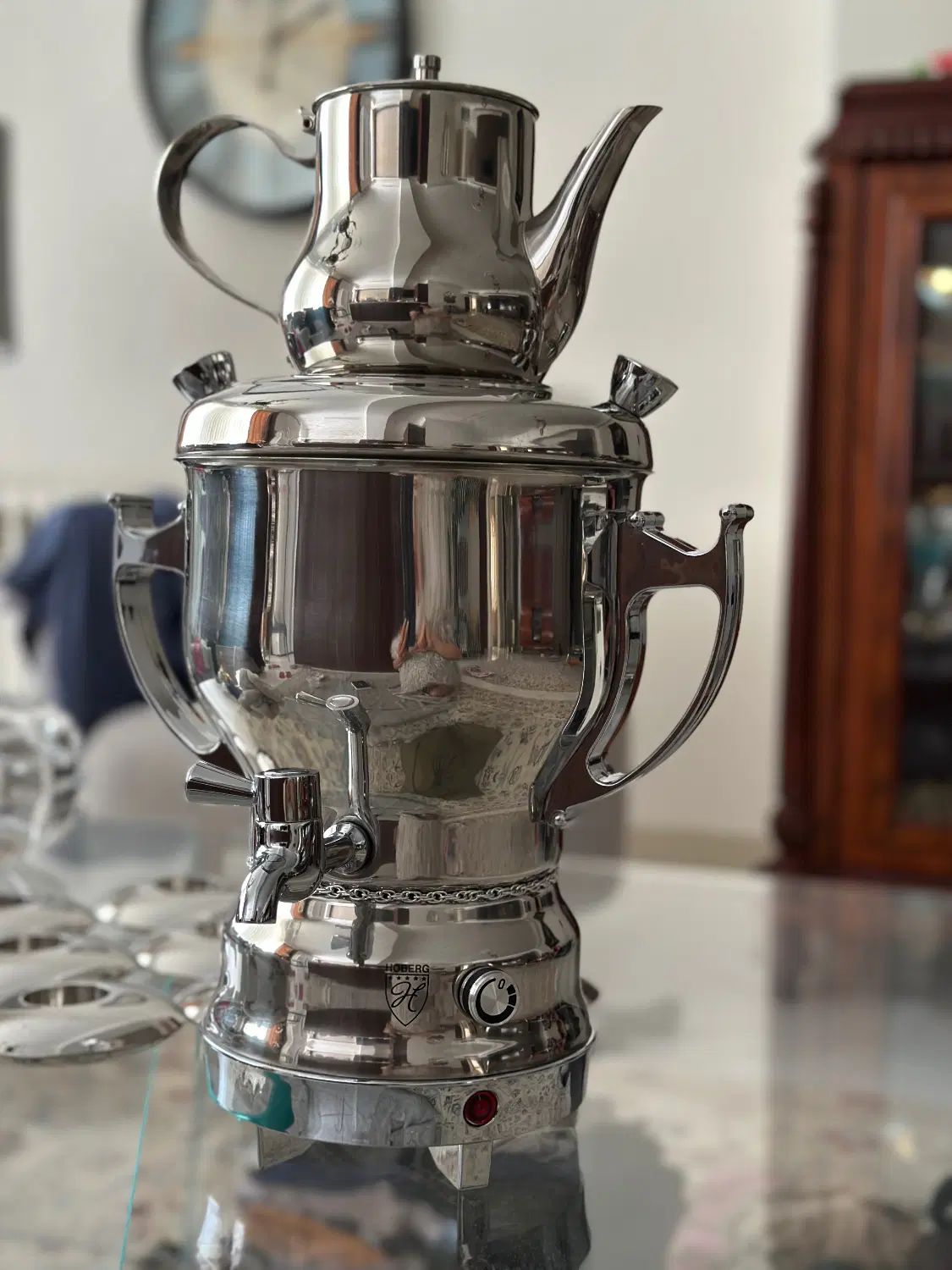 سماور هوبرگ hoberg آلمان اصل تمام استیل|سماور، چای‌ساز، قهوه‌ساز|تهران, شهرک غرب|دیوار