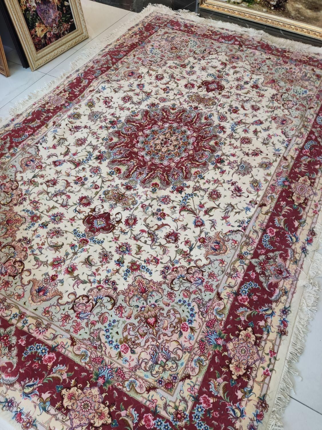 فرش دستبافت ۶متری علیا کرم.  چله ابریشم.|فرش|تهران, پونک|دیوار