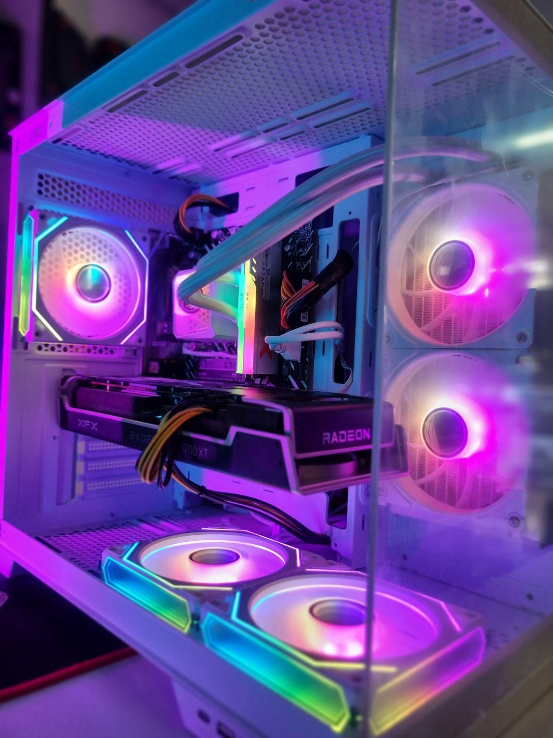 کامپیوتر گیمینگ و رندرینگ حرفه ای سفید|رایانه رومیزی|گرگان, |دیوار