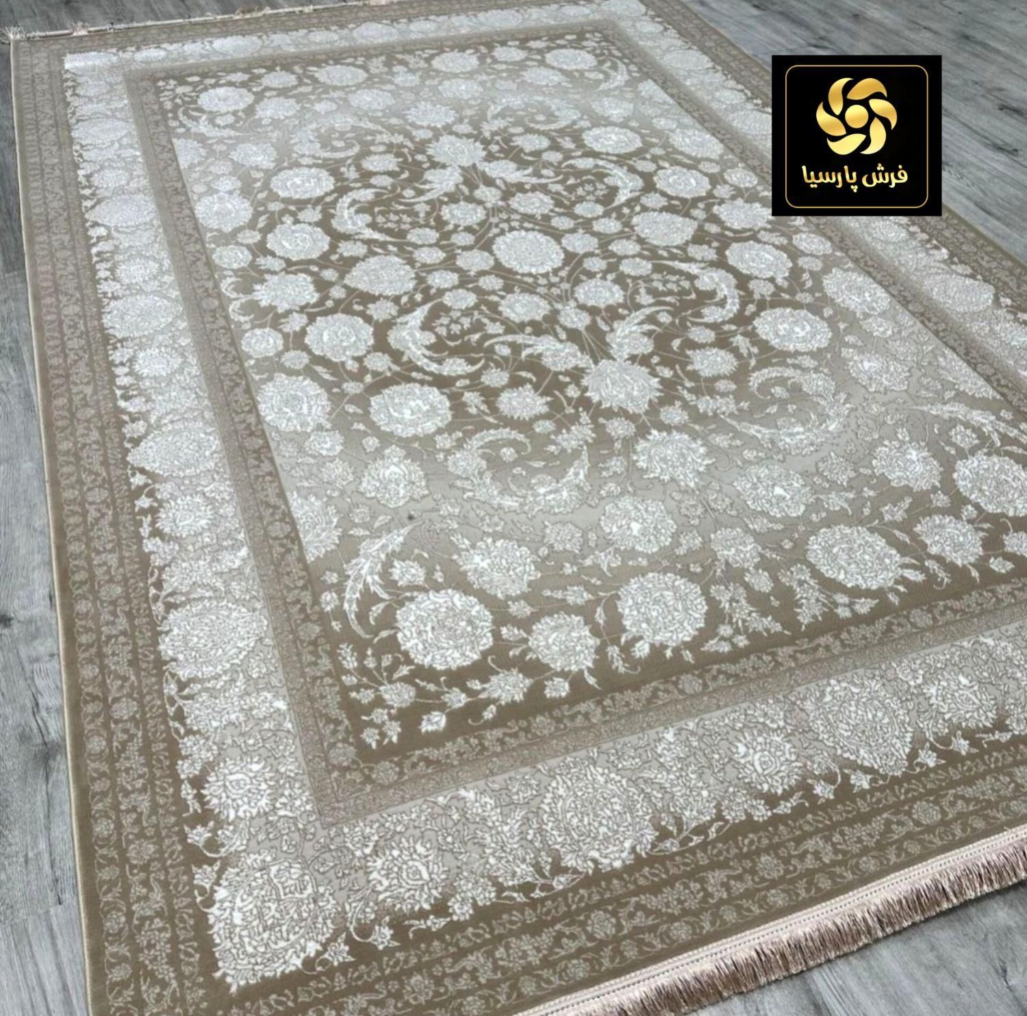 فرش نیلوفر کرم و نسکافه ای ۷۰۰شانه ۶و۹و۱۲ متری|فرش|قم, باجک دو|دیوار