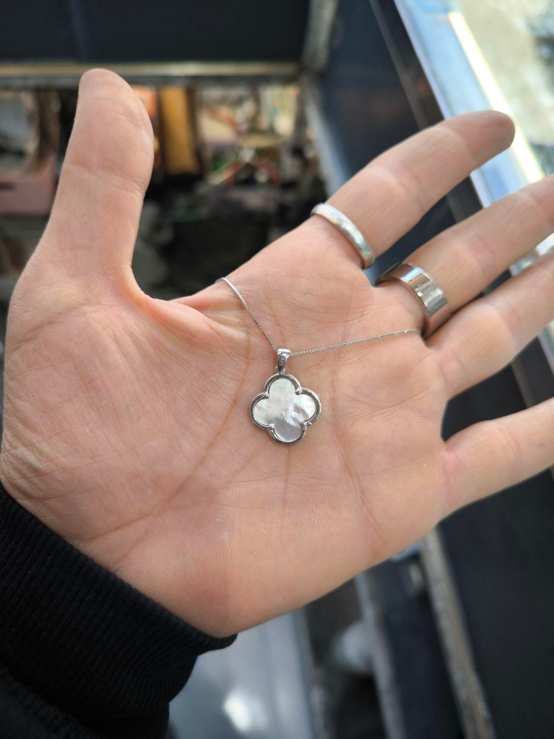 پلاک گردنی و زنجیر نقره ۹۲۵|جواهرات|شیراز, شاهچراغ|دیوار