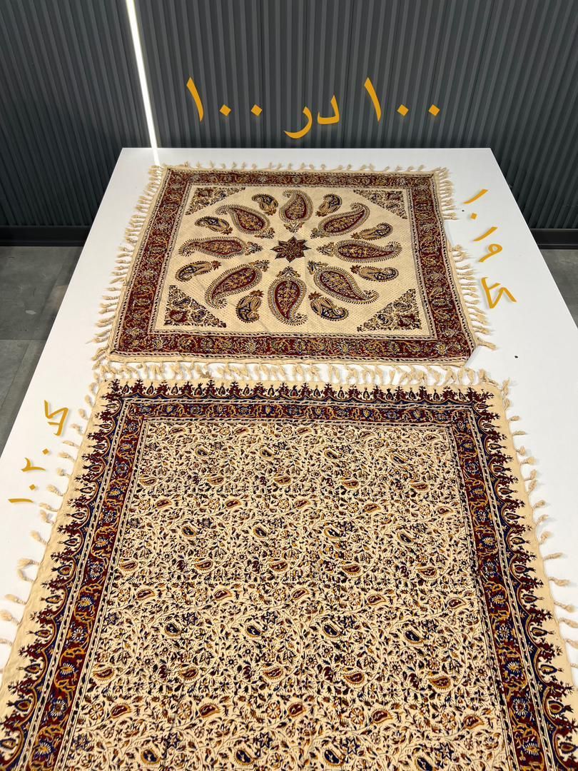 قلمکاری اصفهان سفره سنتی|پرده، رانر، رومیزی|شاهینشهر, عطار|دیوار