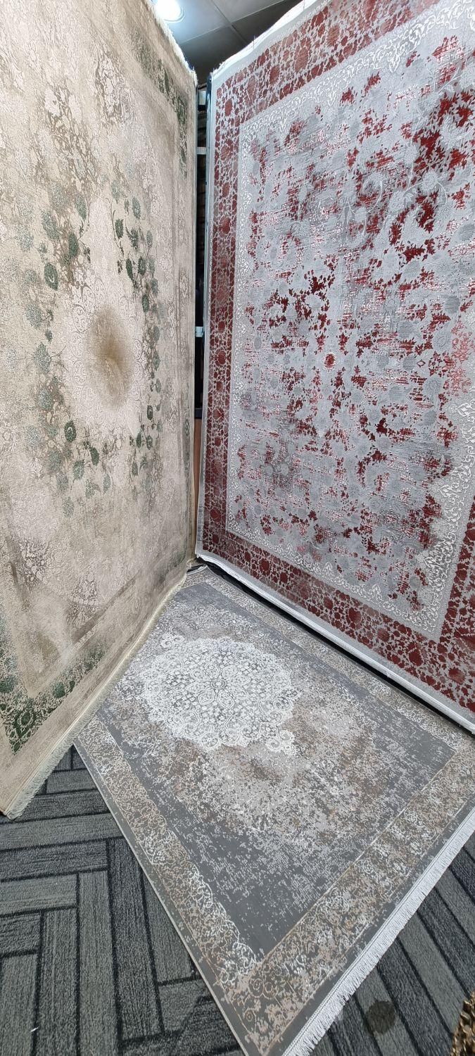 فرش ۷۰۰شانه طرح هفتصدشانه رنگ توسی سبز و طوسی قرمز|فرش|مشهد, هدایت|دیوار