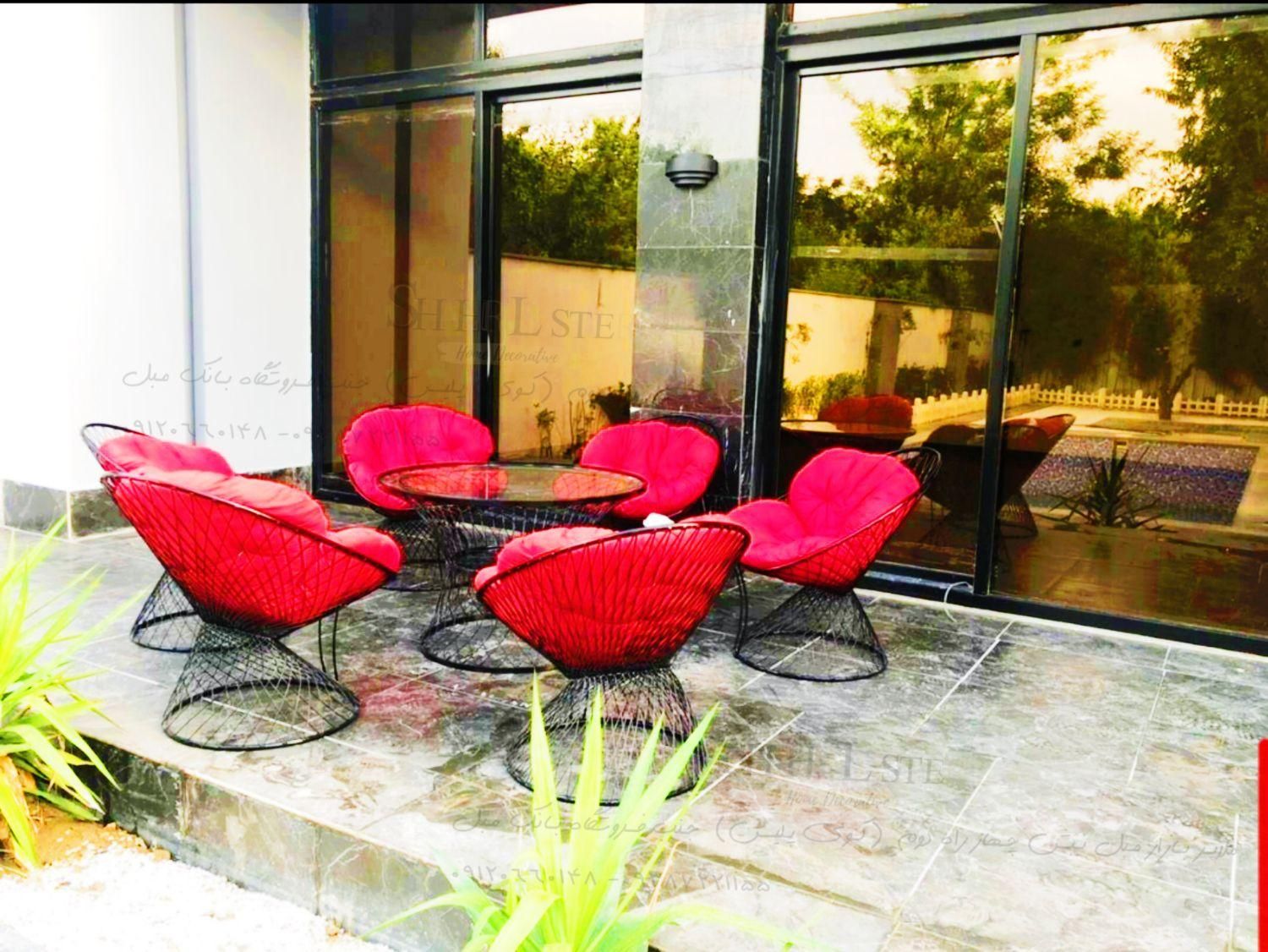 میز صندلی باغی کافه ویلایی روف گاردن استخری حیاطی|صندلی و نیمکت|ملایر, |دیوار