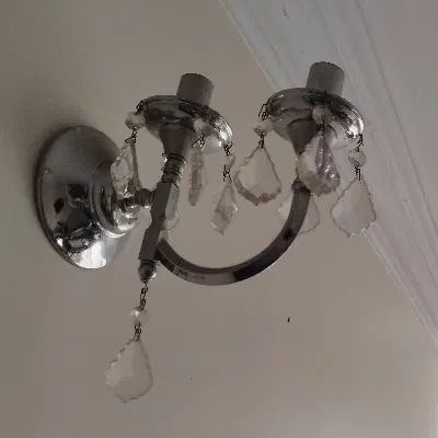 یک جفت لوستر استیل ست با سه عدد لوستر دیواری|لوستر و چراغ آویز|تهران, شمس‌آباد|دیوار