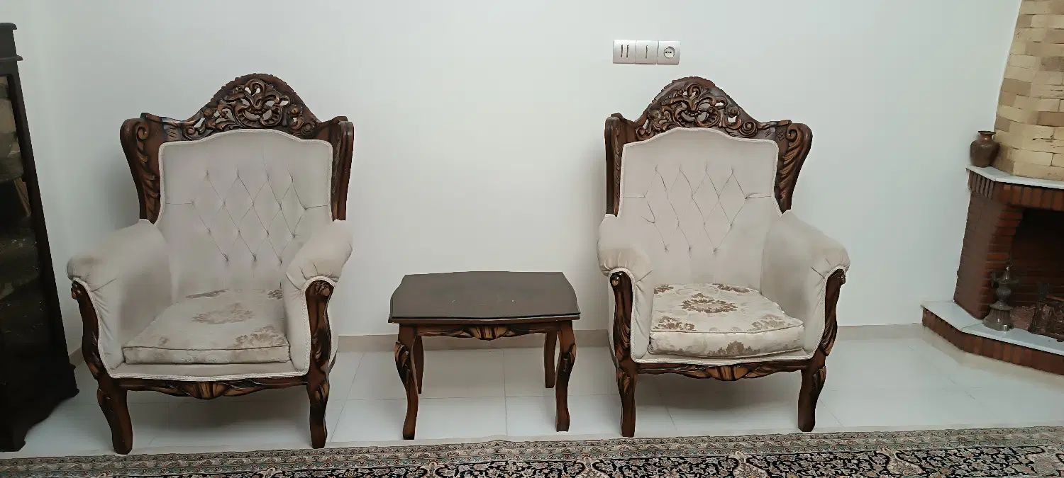 مبلمان 9‌ نفره استیل، چوب گردو|مبلمان خانگی و میز عسلی|کرج, اتحاد|دیوار