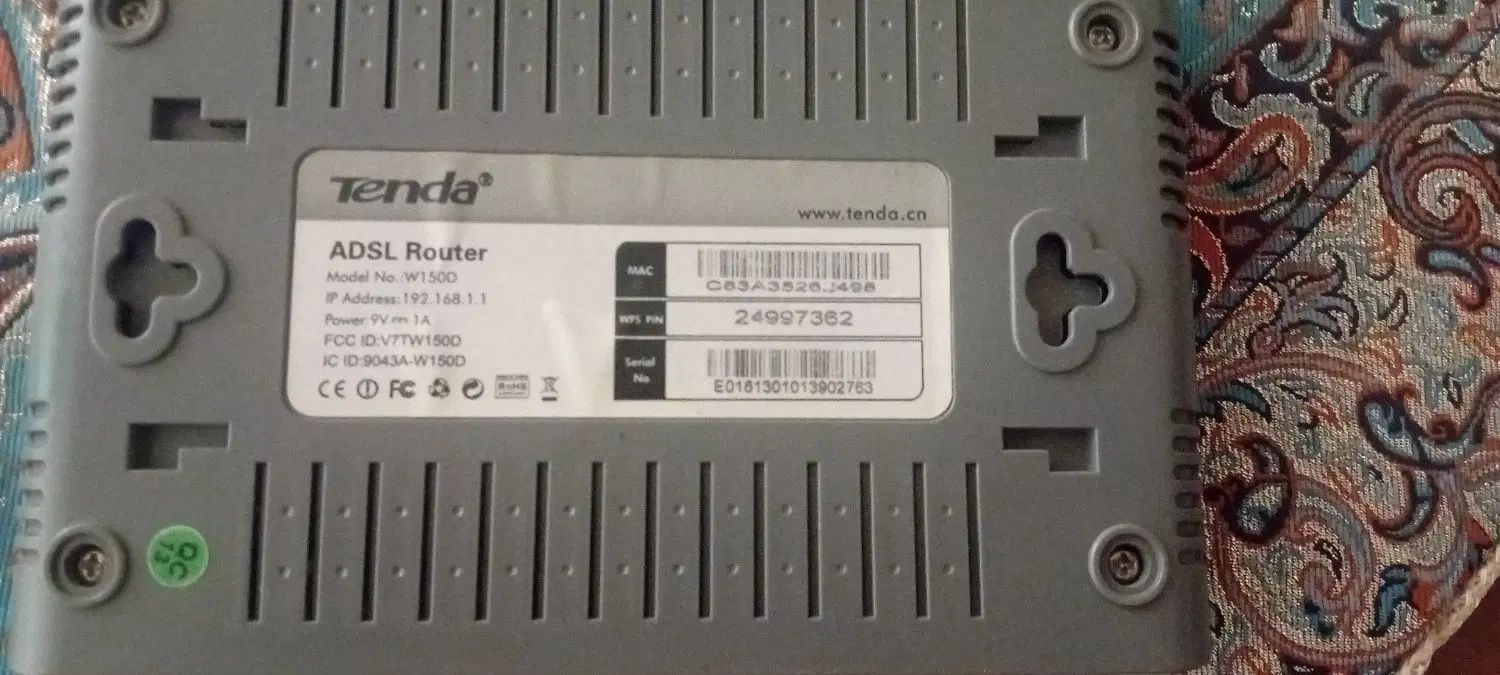 مودم adsl2/2+ router برند tenda w150d|مودم و تجهیزات شبکه|تهران, نعمت‌آباد|دیوار