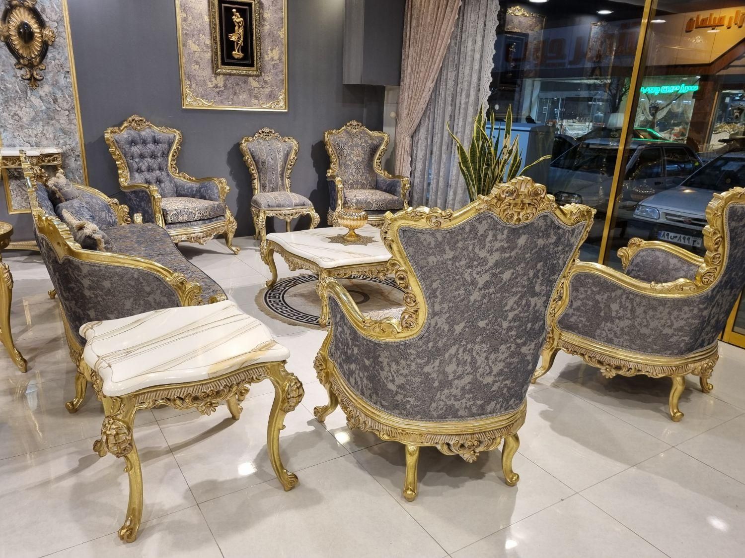 مبلمان نه نفره دو رو منبت کاری|مبلمان خانگی و میز عسلی|تهران, امامت|دیوار