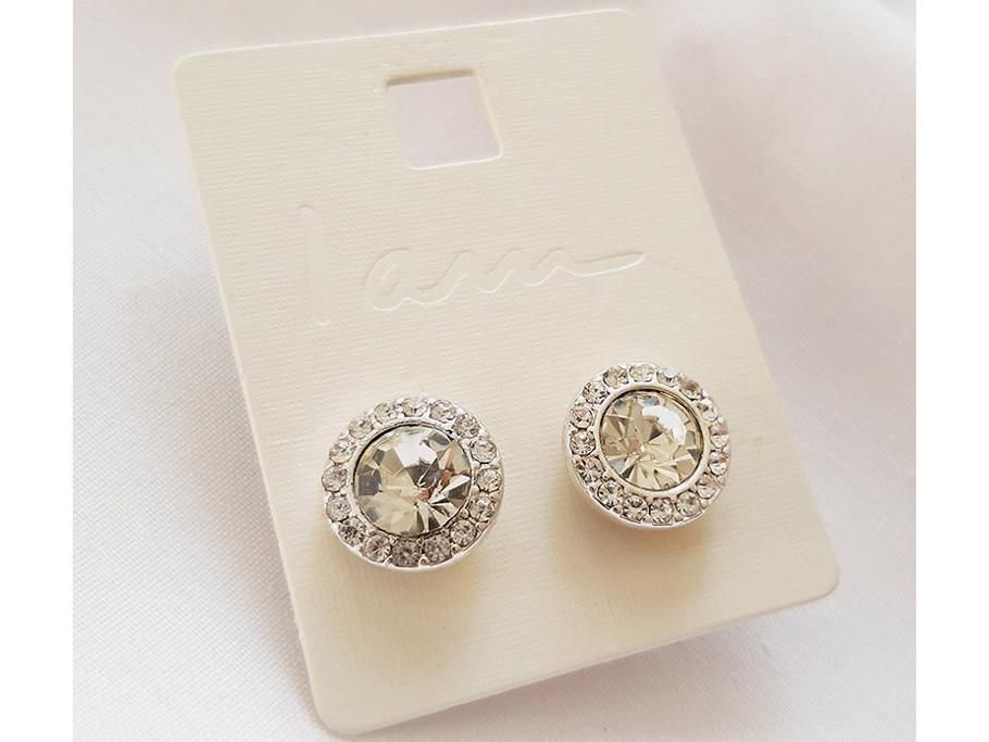 گوشواره میخی تکی نگینی نقره‌ ای|بدلیجات|زاهدان, |دیوار