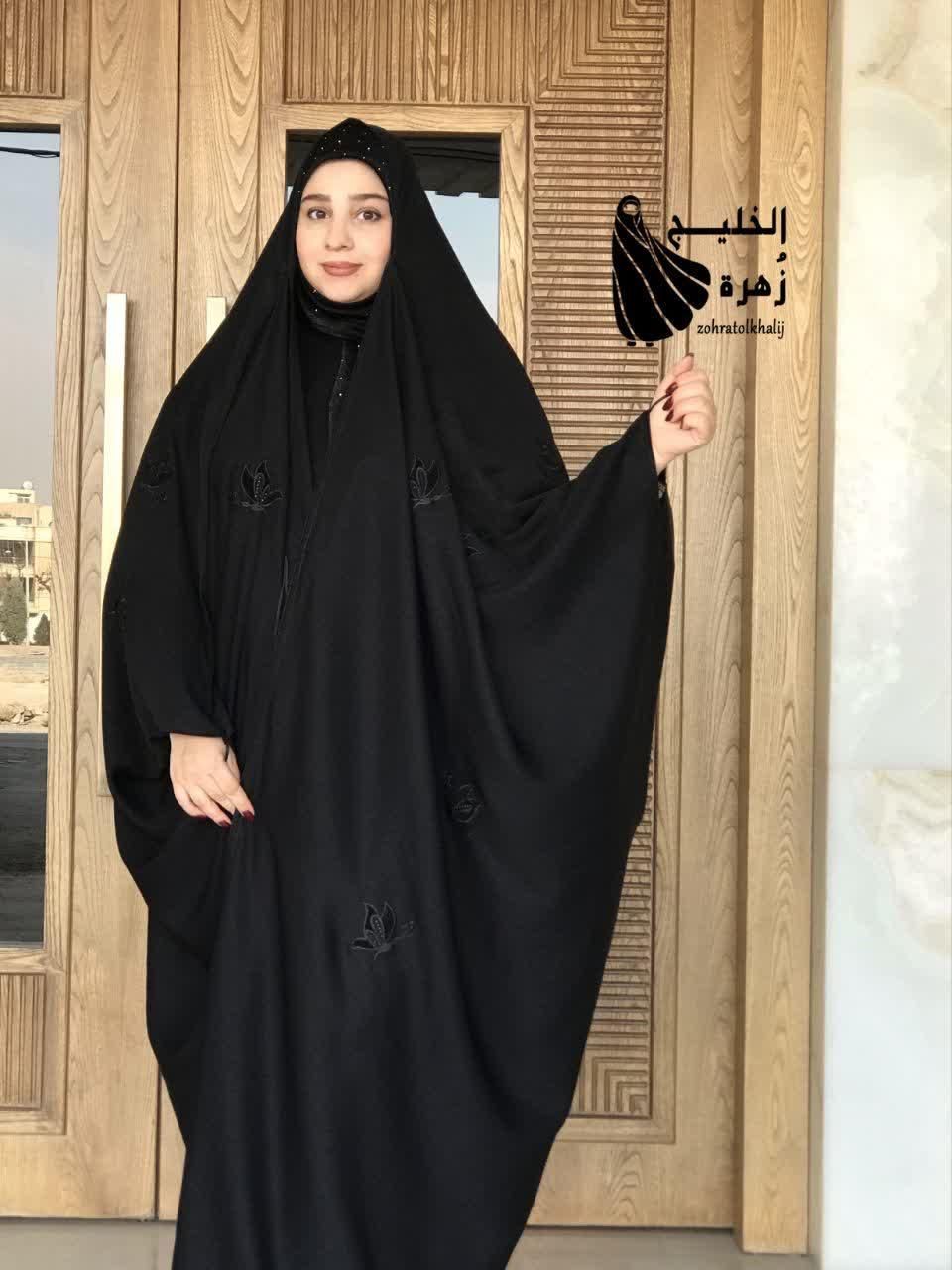 چادر مشکی گلدوزی جواهر دوزی|لباس|خمینی‌شهر, |دیوار