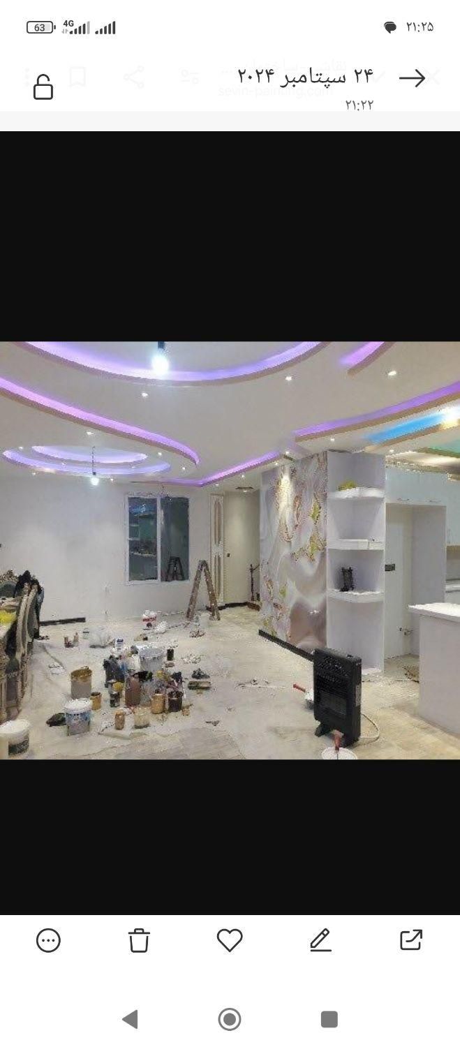 نقاشی ساختمان،نقاشی ،رنگ کاری|خدمات پیشه و مهارت|آبیک, |دیوار