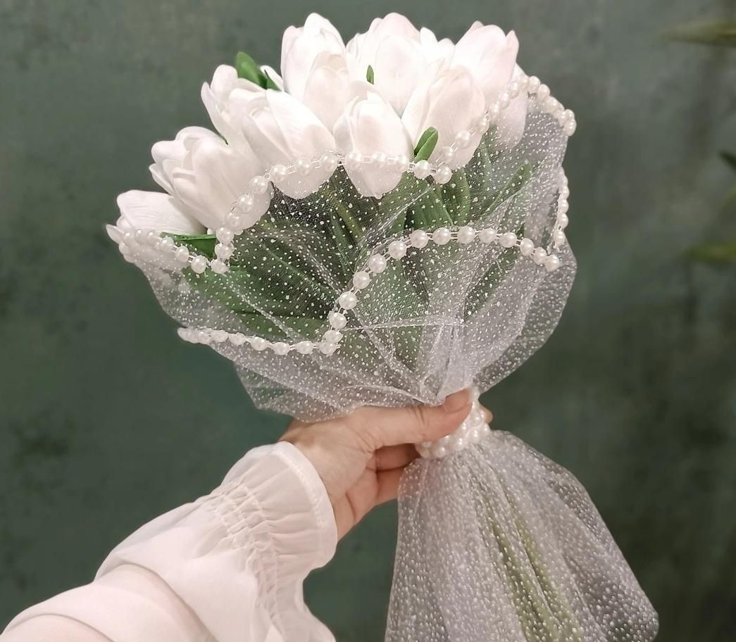 انواع دسته گل عروس لاله  و شیپوری ترند این روزا|گل مصنوعی|کرمان, |دیوار