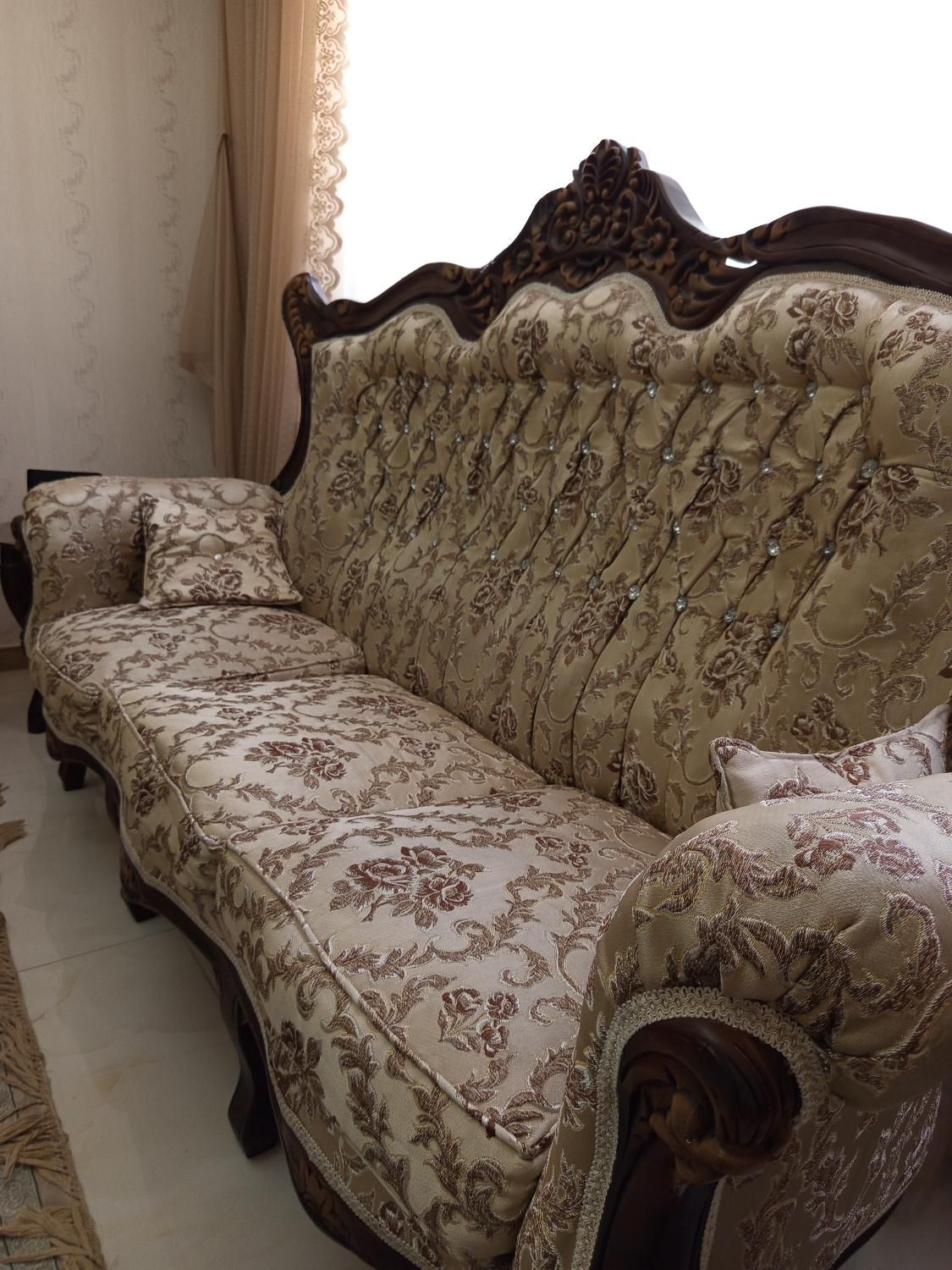 ست مبلمان استیل هفت نفره با ناهار خوری ۶نفره|مبلمان خانگی و میز عسلی|کرج, کوی کارمندان جنوبی|دیوار