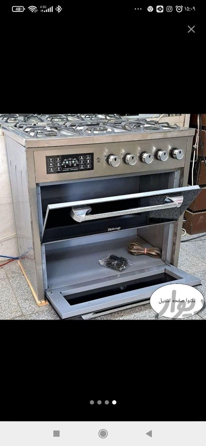 اجاق گاز طرح فر 5شعله نمااستیل|اجاق گاز و لوازم برقی پختوپز|قرچک, |دیوار