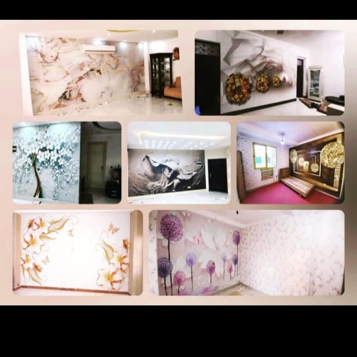 نصاب و فروش تخصصی کاغذ دیواری پوستر تعمیر و تعویض|خدمات پیشه و مهارت|بندرعباس, |دیوار