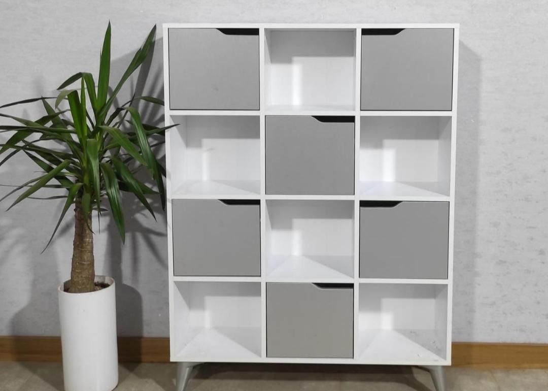 بوفه و کتابخانه و استند دیواری ام دی اف|کتابخانه، شلف، قفسههای دیواری|کارون, |دیوار