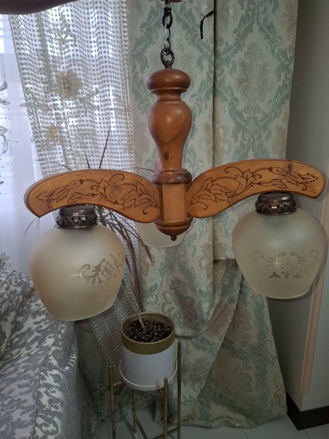 لوستر چوبی|لوستر و چراغ آویز|تهران, فلاح|دیوار