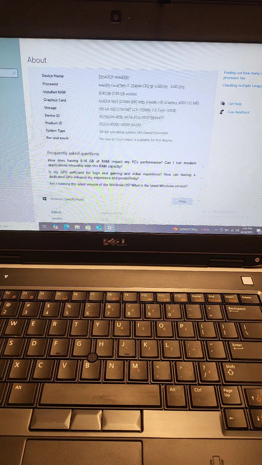 لپ تاپ DELL مدل  Latitude E6430 corei7 Intel|رایانه همراه|تهران, فاطمی|دیوار