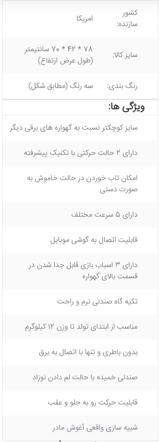 گهواره برقی برند 4moms آمریکایی کاملا نو و سالم|تخت و صندلی بچه|گرگان, |دیوار