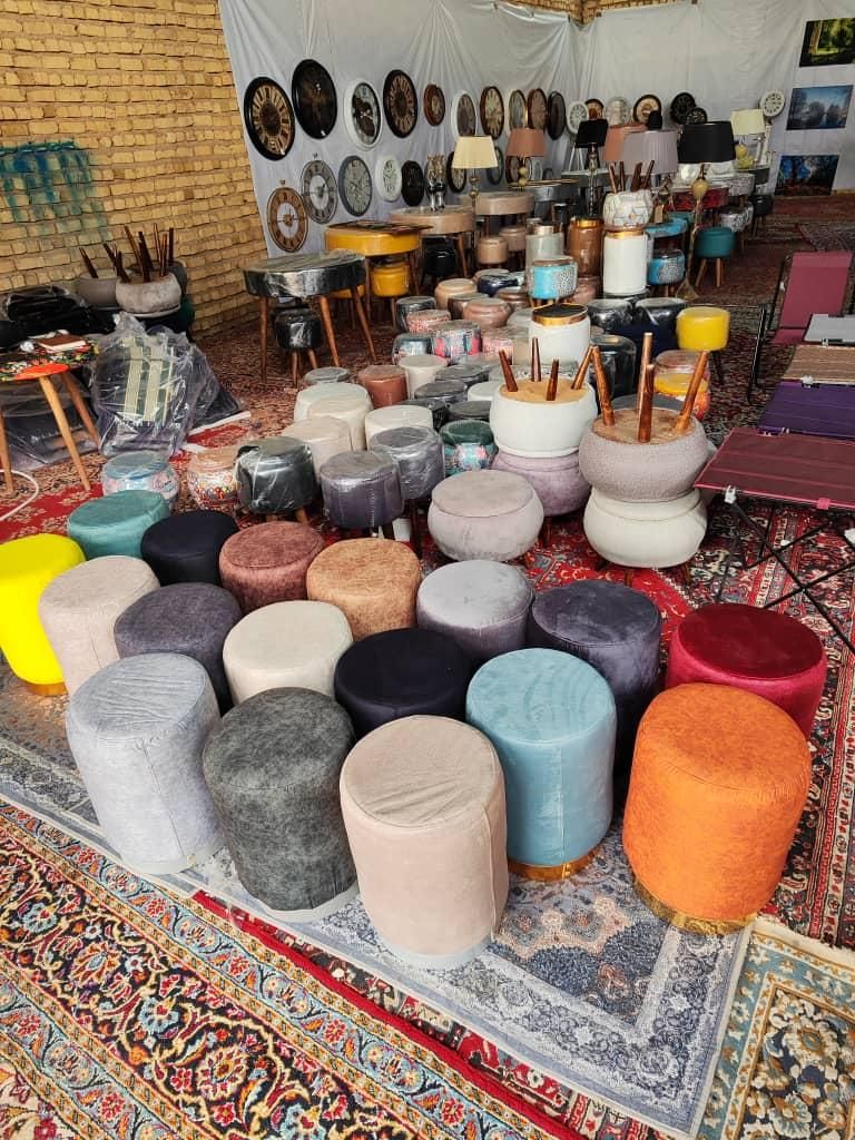صندلی و پاف ساده و استوانه ای|صندلی و نیمکت|شیراز, سهل‌آباد|دیوار