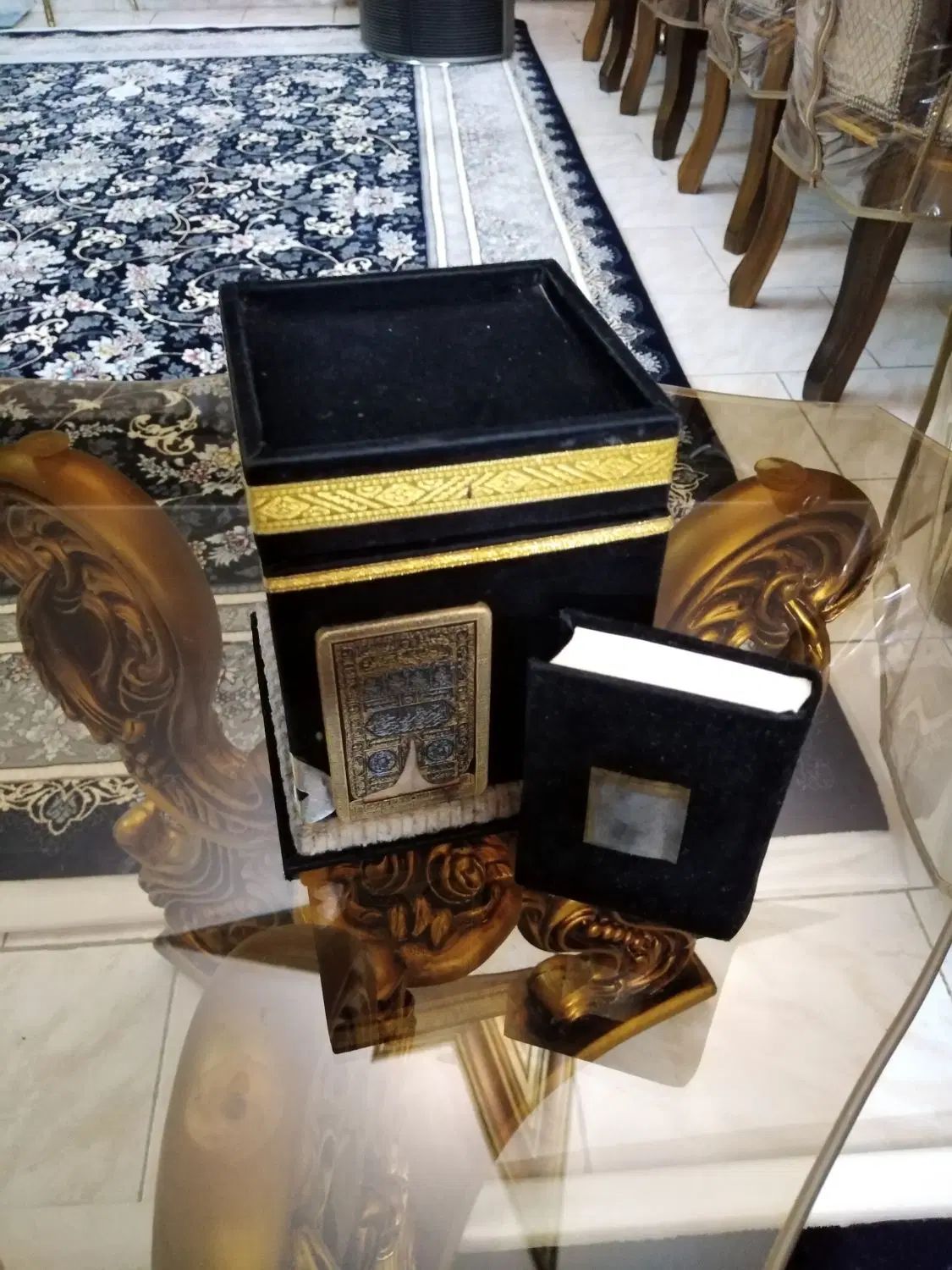 ماکت کعبه به همراه قرآن کریم عتیقه و قدیمی|کتاب و مجله مذهبی|اندیشه, اندیشه فاز ۱|دیوار