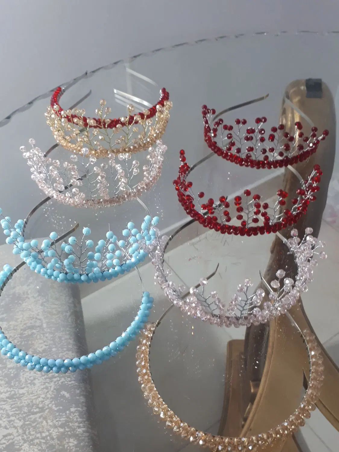 گوشواره ژله ای وتاج وتل کریستالی (قابل اجرادرهررنگ|بدلیجات|تبریز, |دیوار