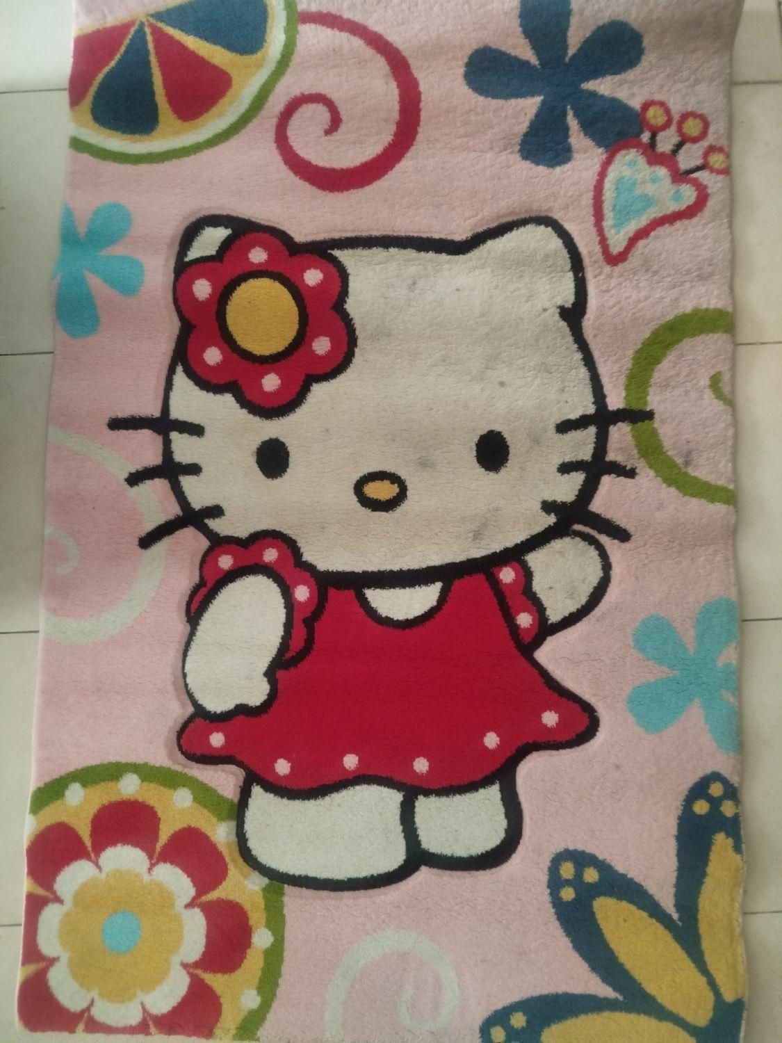 فرش اتاق کودک دخترانه با طرح کیتی|فرش|گرگان, |دیوار