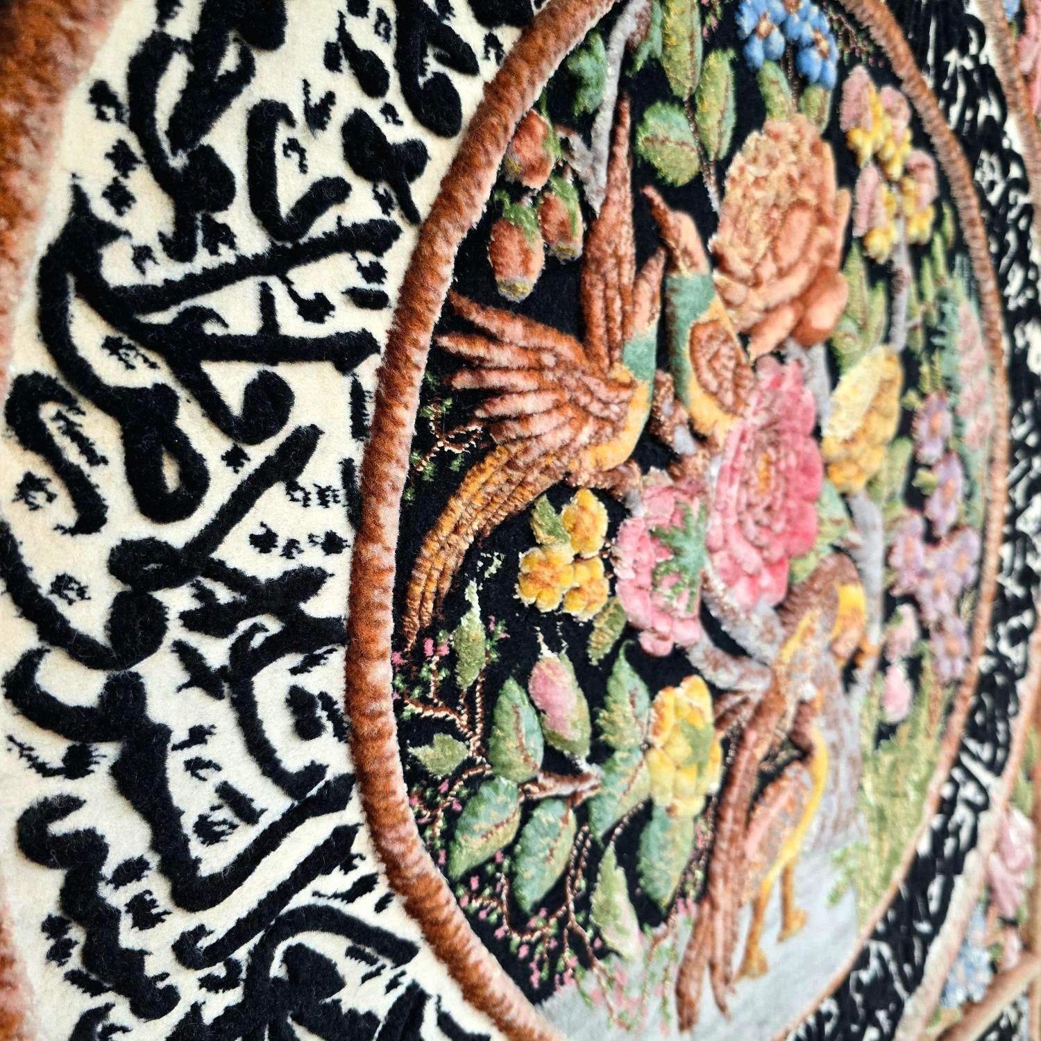 تابلو فرش دستباف/گل‌برجسته/چله‌ابریشم تبریز|تابلو فرش|تهران, ونک|دیوار