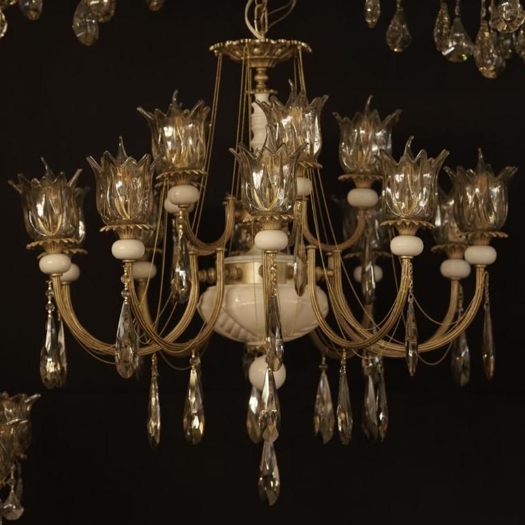 ویشکا جدید با لاله و کریستال بامبو|لوستر و چراغ آویز|کرج, ساسانی (قلمستان)|دیوار