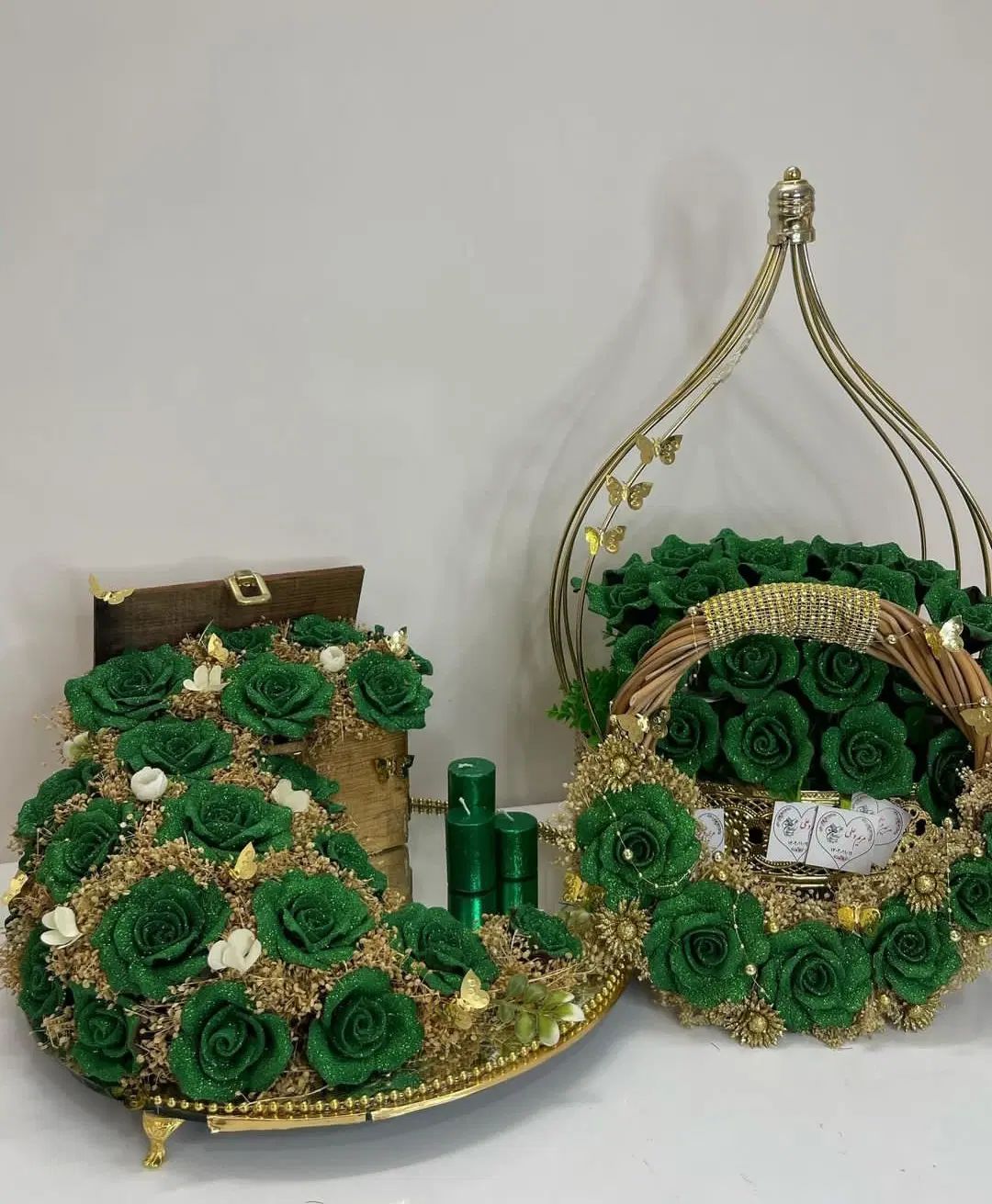 ست سینی حنا(دسته گل.دستبندوانگشتر.گیفت)|صنایع دستی و سایر لوازم تزئینی|اصفهان, بهارستان|دیوار