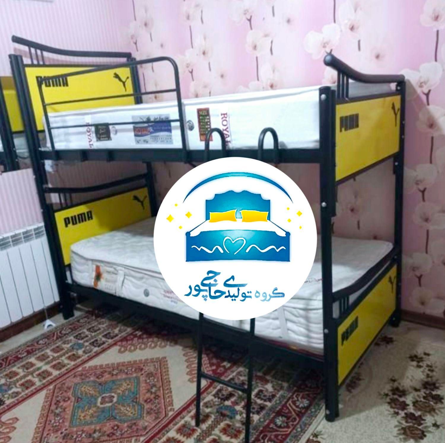 تخت خواب دو طبقه حاجی پور(تختخواب۲دوطبقه)تشک کیاشا|تخت و سرویس خواب|مشهد, حسین‌آباد|دیوار