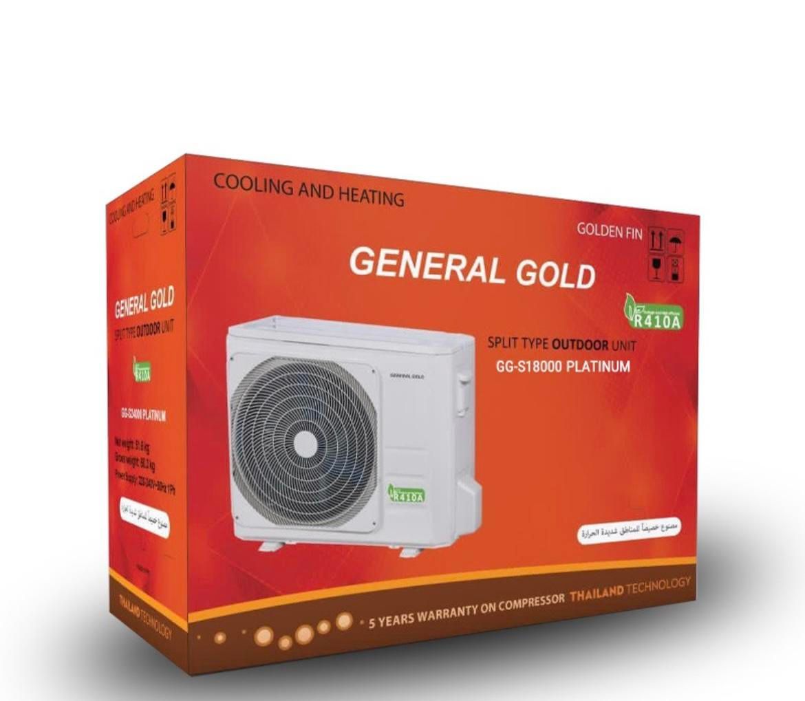 کولر گازی 18 هزار مدل جنرال گلد GG-S18000 Platinum|کولر گازی و فن‌کوئل|رشت, بازار|دیوار