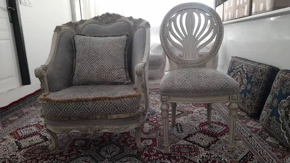 سرویس مبل هفت نفره به همراه میز ناهارخوری|مبلمان خانگی و میز عسلی|اندیشه, اندیشه فاز ۱|دیوار
