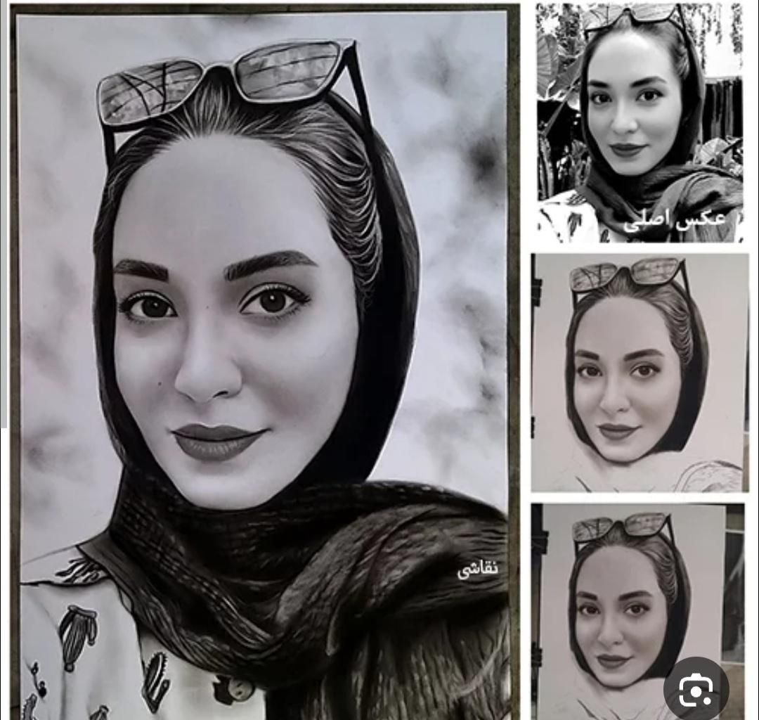 چهره سیاهقلم|تابلو، نقاشی، عکس|قزوین, |دیوار